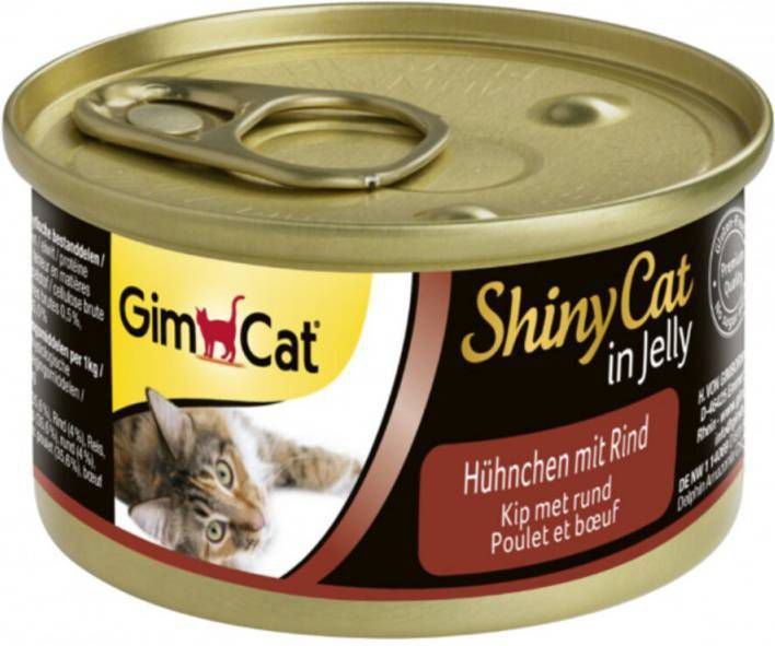 GimCat Shinycat In Jelly 70 g Kattenvoer Kip&Rund