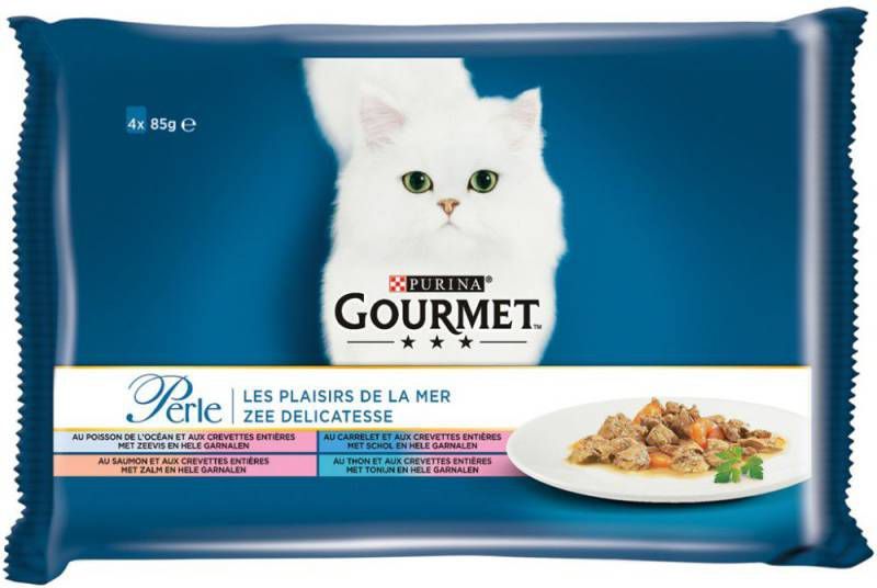 Gourmet Perle Maaltijdzakjes Multipack Kattenvoer Vismix Vis 4x85 g
