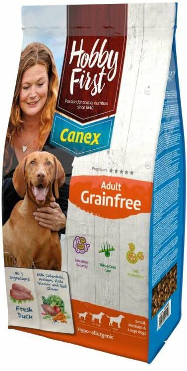 HobbyFirst Canex Adult Grainfree Eend Hondenvoer 12 kg