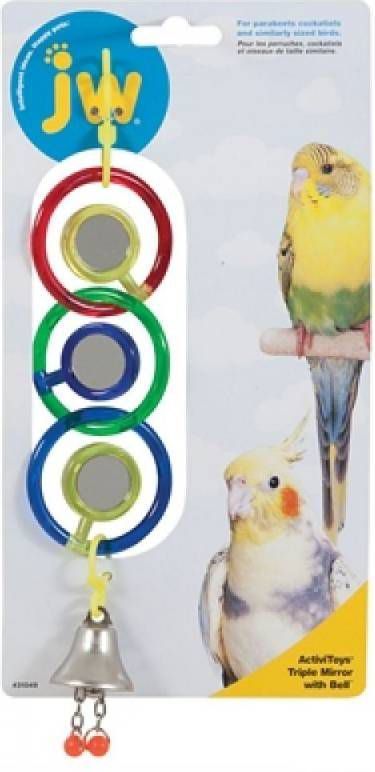 JW Activitoy Vogelspeelgoed Triple Mirror 25 cm