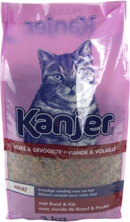 Kanjer Kattenbrokken Vlees Gevogelte 3 kg