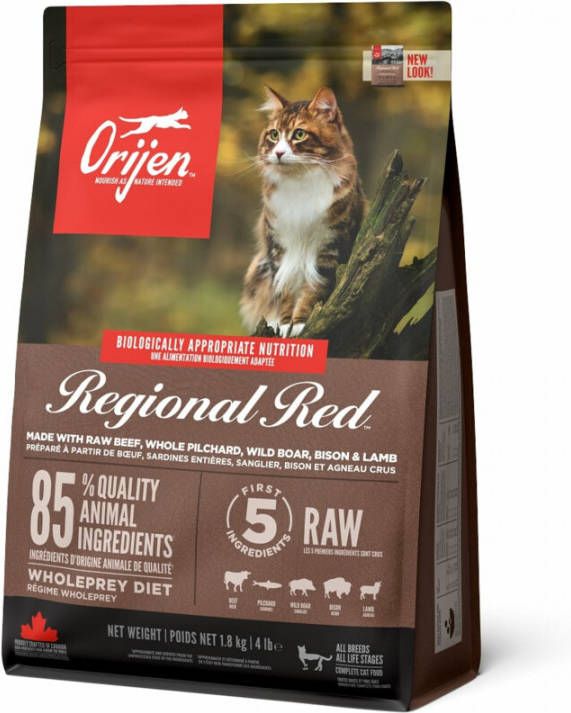 Orijen Kattenvoer Whole Prey Regional Red 1, 8 kg