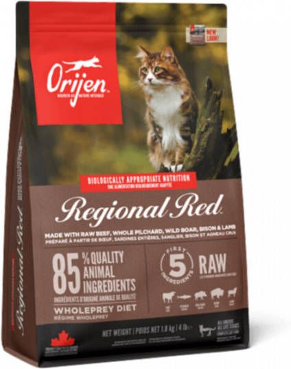 Orijen Kattenvoer Whole Prey Regional Red 5, 4 kg