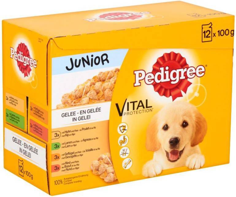 Pedigree Maaltijdzakjes Junior Multipack Hondenvoer 12x100 g