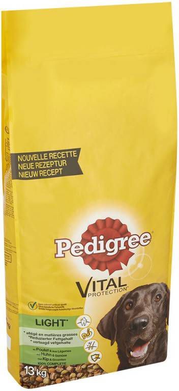 Pedigree Adult Light Kip & Groenten hondenvoer 13 kg + Good Chew snack gratis