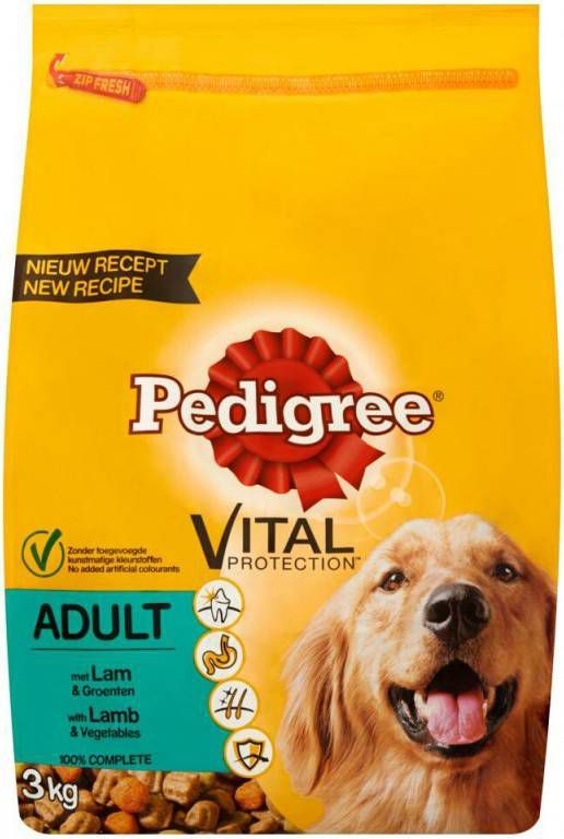 Pedigree 3x Vital Droogvoer Adult Lam 3 kg