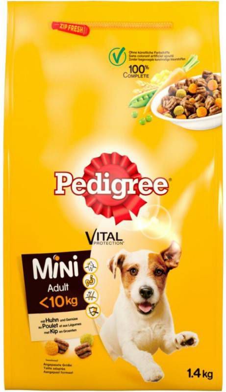 Pedigree Adult Mini Gevogelte hondenvoer 4 x 1, 4 kg