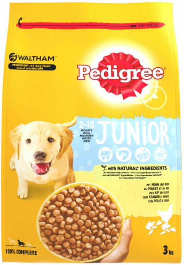 Pedigree Junior Kip&Rijst Puppy Hondenvoer 3 kg
