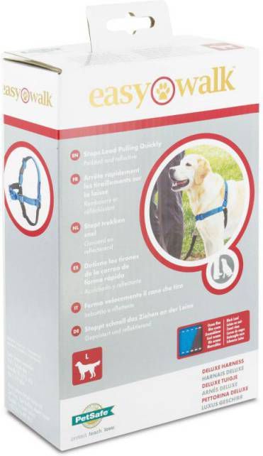 Petsafe Easy Walk Deluxe Harness Blauw&Zwart Hondenopvoeding Large