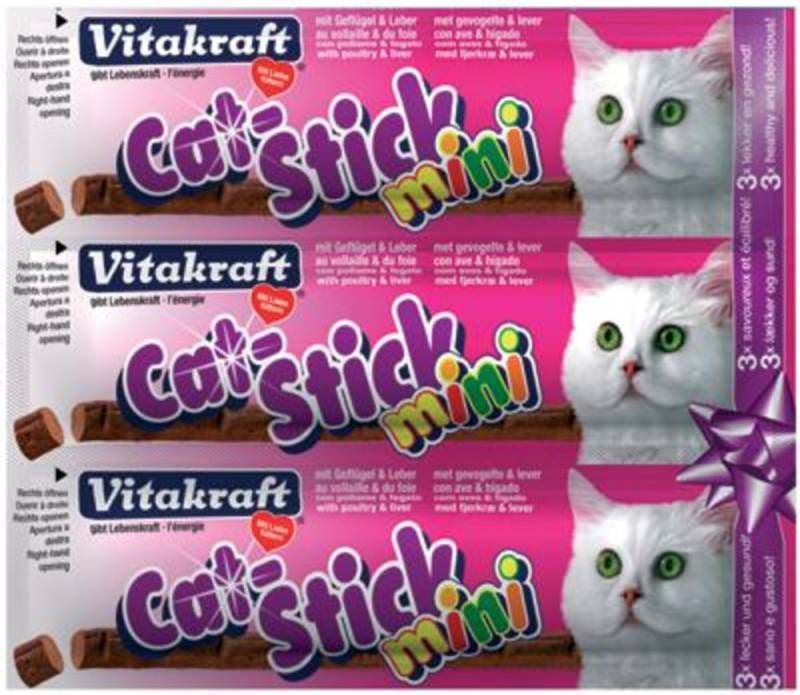 Vitakraft Catstick Classic met gevogelte & lever kattensnoep 10 x 3 sticks
