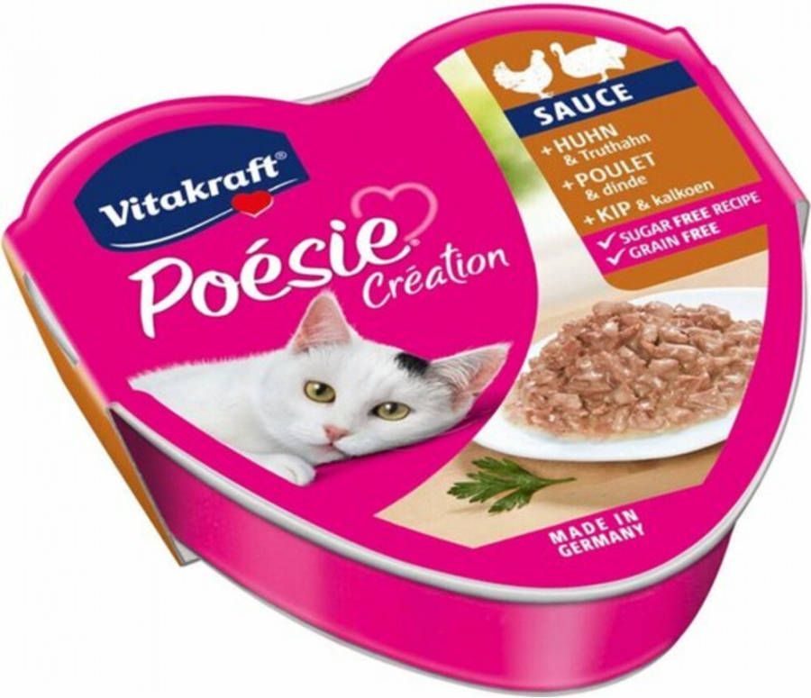 Vitakraft Poésie Creation In Saus Alu 85 g Kattenvoer Kip&Kalkoen
