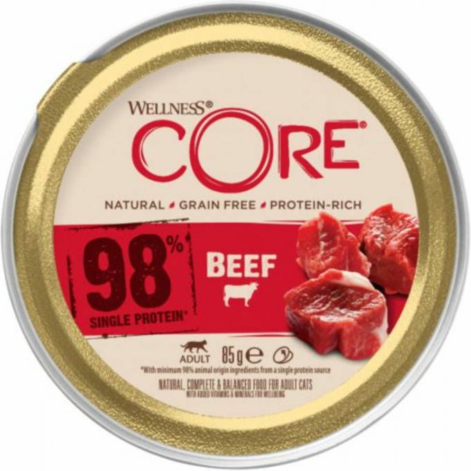 Wellness Core 12x Kattenvoer 98% Recipe Rund 85 gr