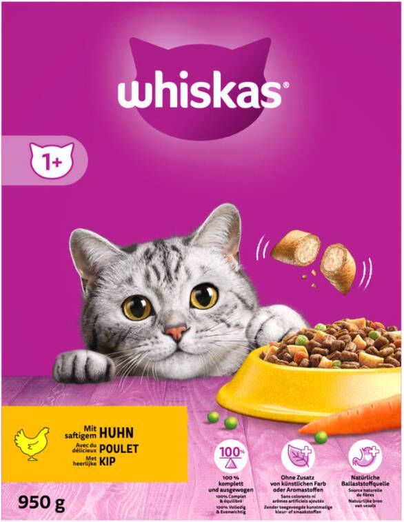 Whiskas Droog Adult Kattenvoer Kip 950 g