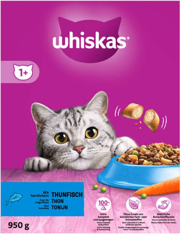 Whiskas Droog Adult Tonijn Kattenvoer 950 g