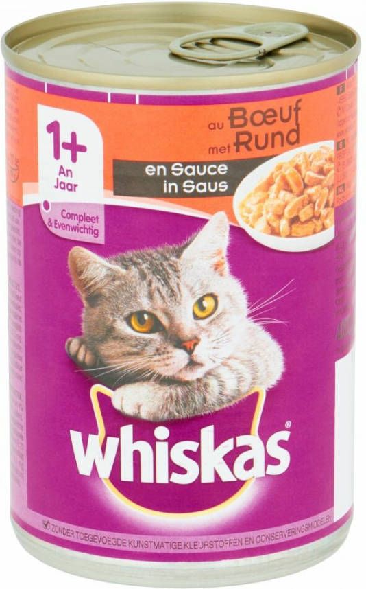 Whiskas Blik Brokjes In Saus 400 g Kattenvoer Kip&Saus