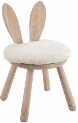 Duverger Rabbit Kruk met konijn oren rond hout naturel