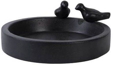 Best for Birds Vogelbad Terrazzo Rond Drinkbak 30x33x12 cm Zwart
