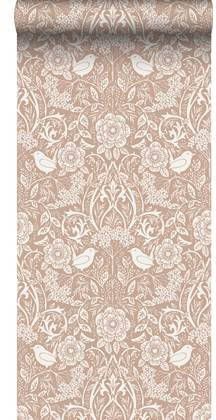 Esta Home ESTAhome behang bloemen en vogels nude kleur en wit 139324 0.53 x