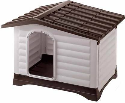 Ferplast Dogvilla Grijs&Bruin Hondenhok 73x59x53 cm
