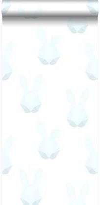 Origin Wallcoverings behang origami konijnen pastelblauw 347488 53