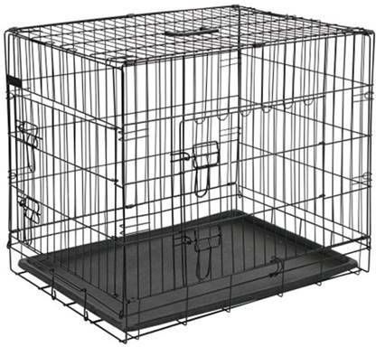 Homestyle Bench 2 Deurs Zwart Hondenbench 107x70x77.5 cm