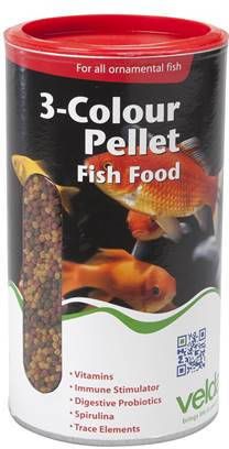 Velda 5 stuks 3 Colour Pellet Food 470 g 1250 ml