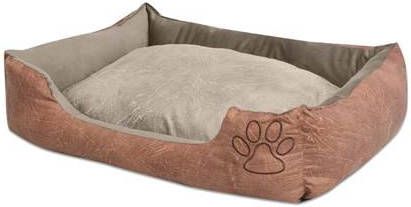 vidaXL Hondenbed kussen PU kunstleerbeige