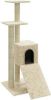 VIDAXL Kattenmeubel met sisal krabpalen 92 cm cr&#xE8, mekleurig online kopen