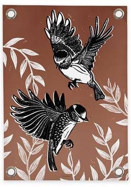 Villa Madelief Tuinposter Vrij als een vogel bruin(70x100cm )