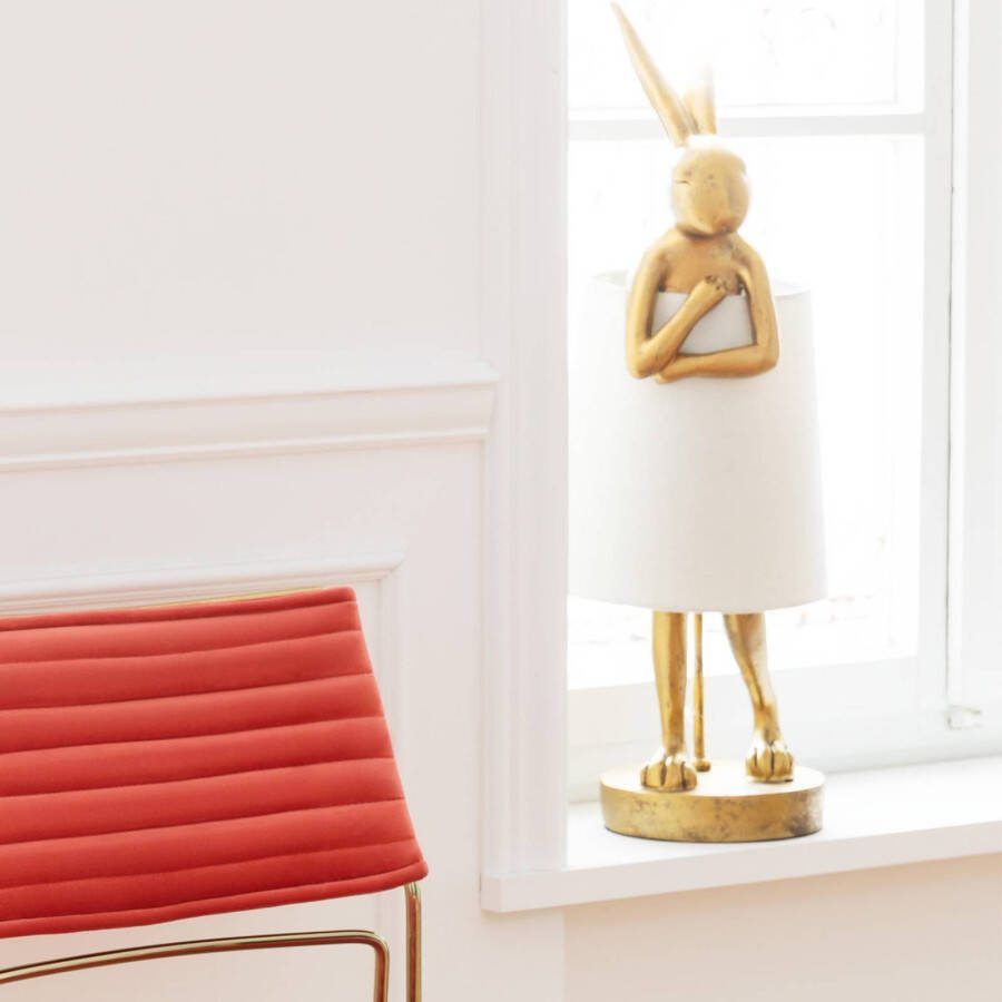 KARE Animal Rabbit tafellamp goud/wit