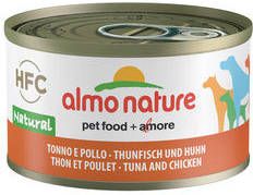Almo Nature HFC 95 Natural 24 x 95 gram Tonijn en Kip