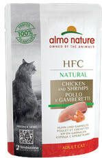 Almo Nature HFC Natural Kattenvoer Maaltijdzakje Kip en Garnalen 24 x 55 g
