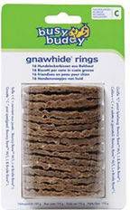 Busy Buddy Gnawhide Rings rawhide voor de hond Medium