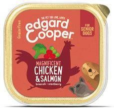 Edgard&Cooper Kuipje Chicken Salmon Senior Hondenvoer Kip Zalm Broccoli 150 g Graanvrij