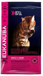 Eukanuba 3x Kat Adult Overweight Sterilised Kip Lever 3 kg