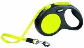 Flexi Rollijn New Classic Neon Tape Hondenriem 5 m Zwart Neon Tot15kg