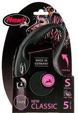Flexi Rollijn New Classic Tape Medium 5 m Hondenriem Zwart Tot25kg