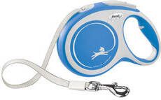 Flexi Rollijn New Comfort Tape L 8 m Hondenriem Blauw&Lichtgrijs