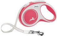 Flexi Rollijn New Comfort Tape S 5 m Hondenriem Rood&Lichtgrijs