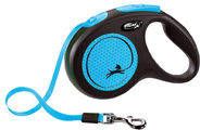 Flexi Rollijn New Neon Tape S 5 m Hondenriem Zwart&Blauw