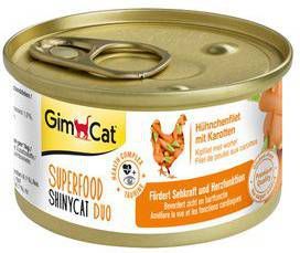 GimCat Superfood ShinyCat Duo Kipfilet & Wortel 24 x 70 gram