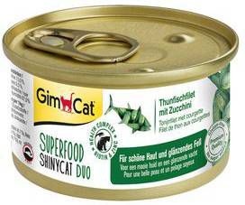 GimCat Superfood ShinyCat Duo Tonijnfilet & Courgette 24 x 70 gram