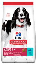Hill's Hill's Adult Medium tonijn & rijst hondenvoer 2 x 12 kg + gratis 2 x Hill's Dental Care snack
