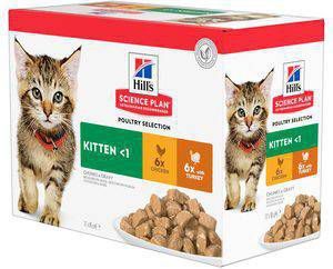 Hill's Hill&apos, s Kitten Poultry Selection combi kip kalkoen nat kattenvoer 85g 2 dozen(24 x 85 gr )