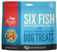 Orijen Freeze-Dried Treats Dog Six Fish Hondensnacks Sardines 42.5 g
