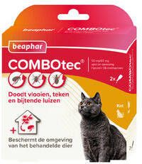 Beaphar Combotec Anti Vlooien en Teken Druppels Kat/Fret 2 pipetten