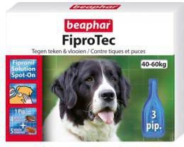 Beaphar Fiprotec Spot-On voor honden van 40 tot 60 kg 3 pipetten OP is OP