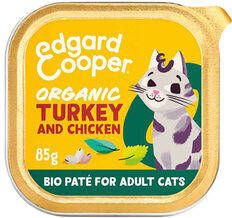 Edgard & Cooper Adult Cat Organic Kalkoen en Kip Paté 16 x 85 g