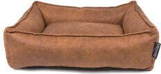 Lex & Max Hondenmand Alaska 100 X 80 X 25 Cm Leer/foam Cognac