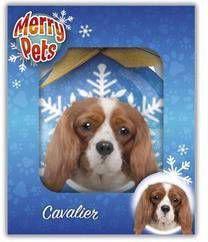 Merkloos Kerstboom Decoratie Kerstbal Hond King Charles Spaniel 8 Cm
